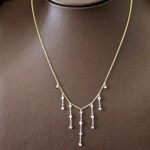 Meira T 14K Gold & Diamond Fringe Necklace